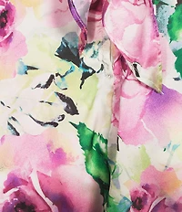 City Vibe Floral Printed Asymmetrical Layered Tie Back Dress