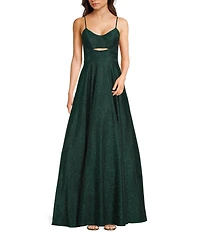 City Vibe Front Cut-Out Lace Back Long Dress