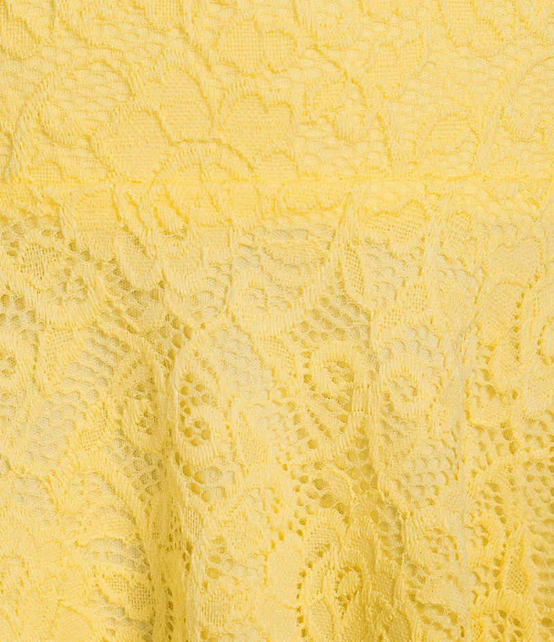 City Vibe Lace Spaghetti Bow Strap Fit And Flare Mini Dress