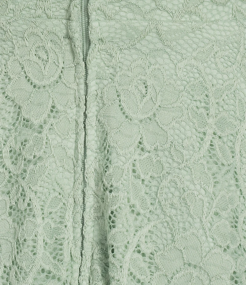 City Vibe Lace Spaghetti Bow Strap Fit And Flare Mini Dress