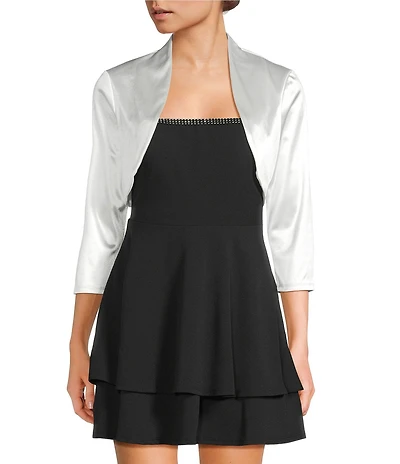 City Vibe Long Sleeve Satin Shrug