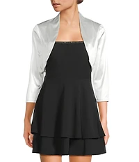 City Vibe Long Sleeve Satin Shrug