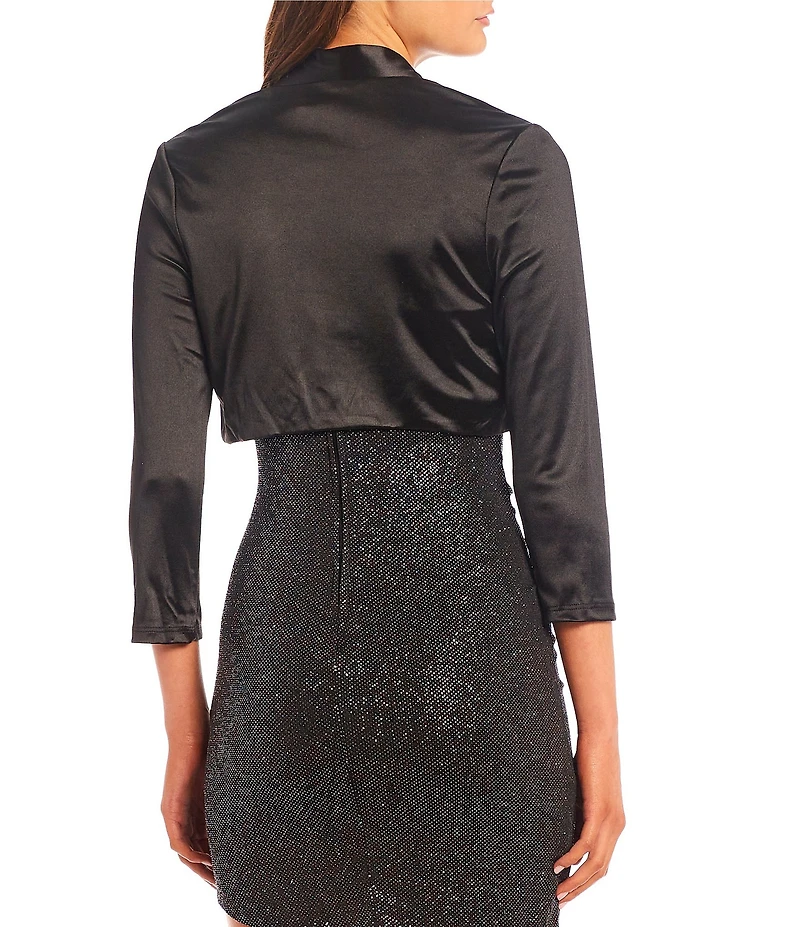 City Vibe Long Sleeve Satin Shrug