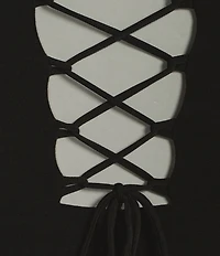 City Vibe Off-The-Shoulder Lace-Up Back Long Dress