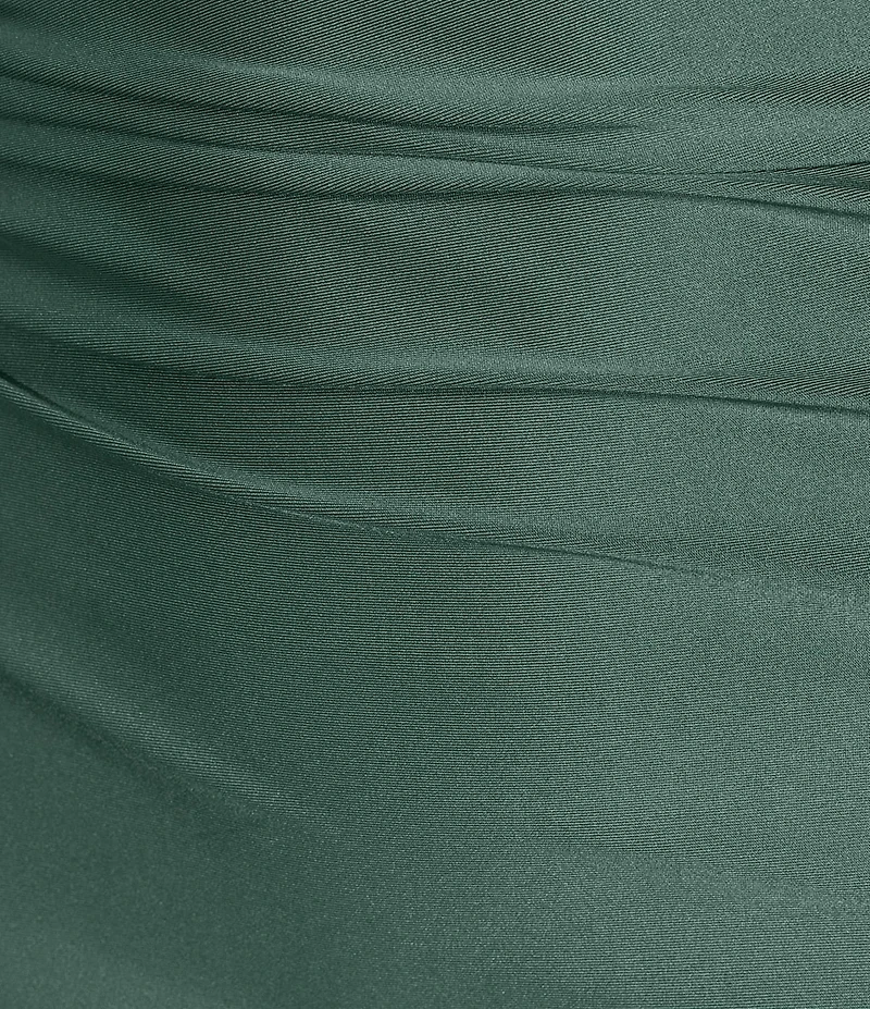 City Vibe One Shoulder Ruched Knee Length Dress