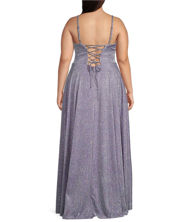 City Vibe Floral Printed Sequin Mesh Twist Front Bandeau Side Slit Dress |  Liberty Center
