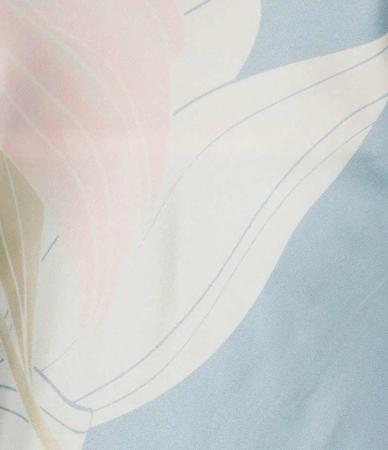 City Vibe Satin Floral Print Halter Neck Tie Back Maxi Dress