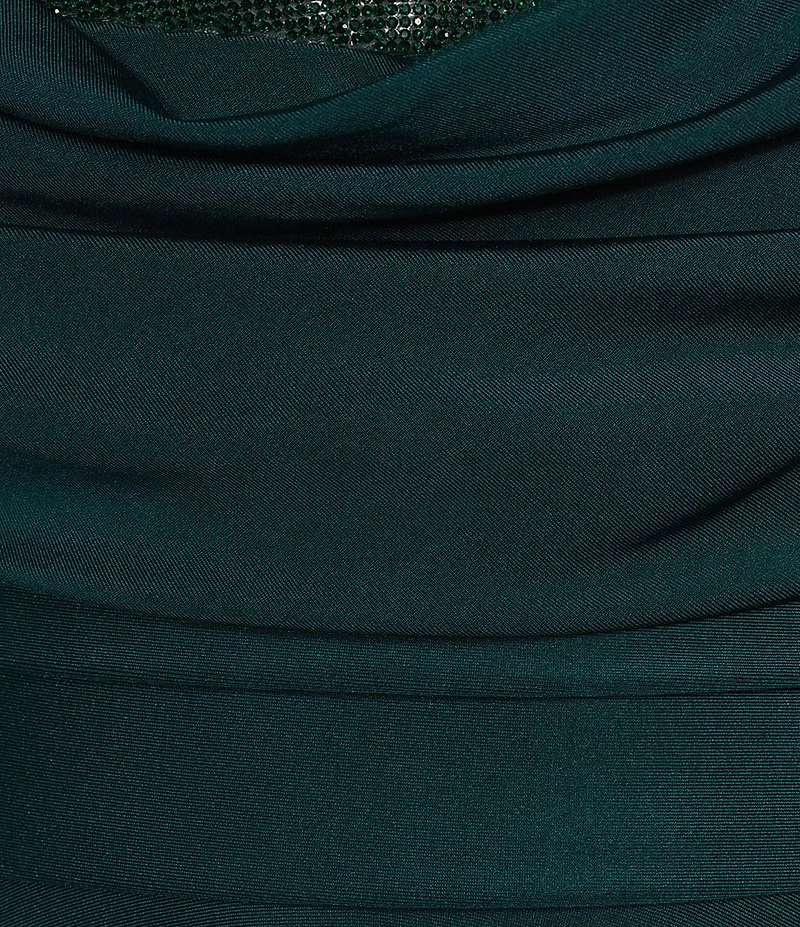 City Vibe Satin Sweetheart Neck Pleated A-Line Dress