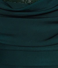 City Vibe Satin Sweetheart Neck Pleated A-Line Dress