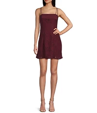 City Vibe Shirred Overlay Bodice Fit and Flare Dress