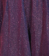 City Vibe Sleeveless Plunge V-Neck Ballgown Dress