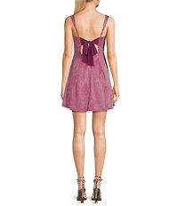 City Vibe Sleeveless Square Neck Bow Back Dress