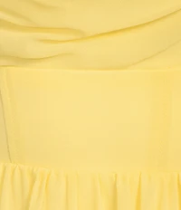 City Vibe Spaghetti Strap Cowl Neck Tie Back Party Dress