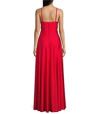 City Vibe Spaghetti Strap Straight Neck Corset A-Line Dress