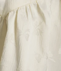 City Vibe Square Neck Tie Shoulder Drop Waist Dress