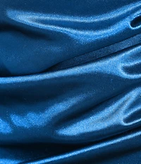 City Vibe Strapless Sweetheart Neck Applique Bodice Side Ruched Long Dress