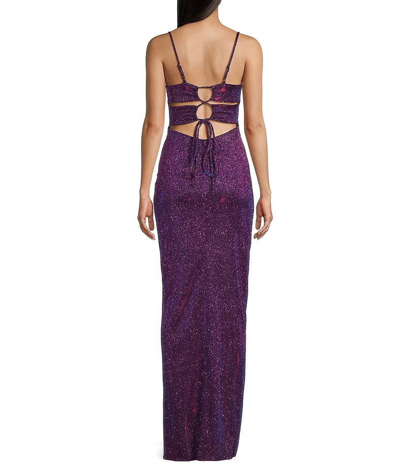 City Vibe Sweetheart Neck Bustier Spaghetti Strap Lace Up Back Side Ruched Wrap Dress