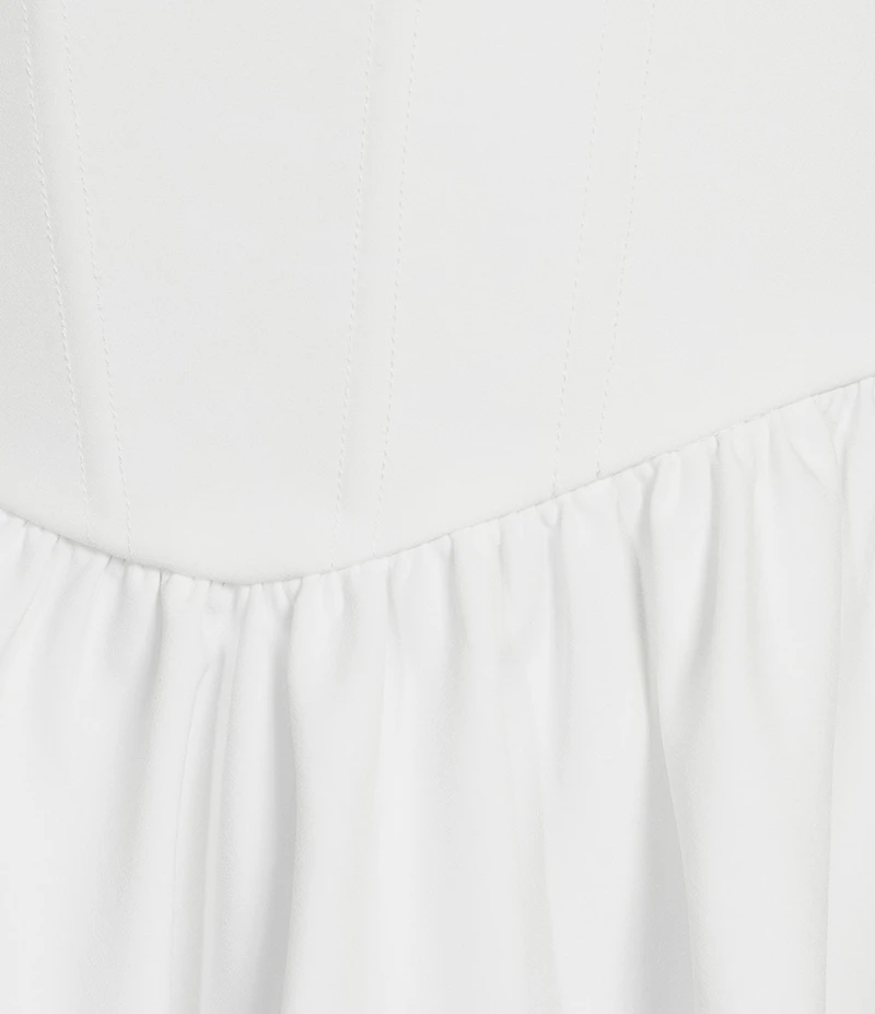 City Vibe V-Neck Corset Lace Up Back Dress