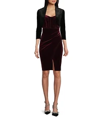 City Vibe Velvet 3/4 Sleeve Coverup