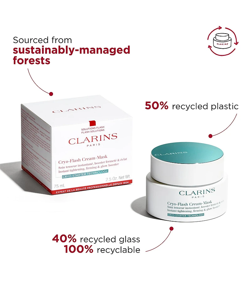 Clarins Cryo-Flash Instant Lift Effect and Glow Boosting Face Mask