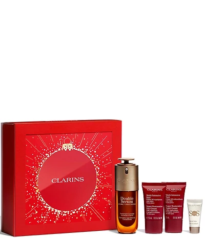 Clarins Double Serum & Super Restorative Anti-Aging Skincare Set