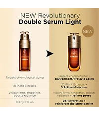 Clarins Double Serum Light Texture Anti-Aging Concentrate to Firm, Smooth, Boost Radiance, and Refine Pores