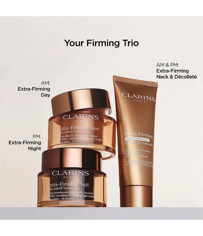 Clarins Extra-Firming Anti-Aging Neck & Decollete Cream with Collagen Polypeptide and Niacinamide