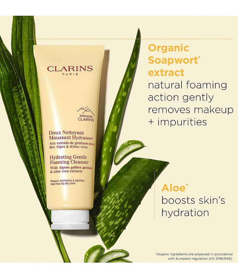 Clarins Hydrating Gentle Foaming Face Cleanser with Aloe Vera