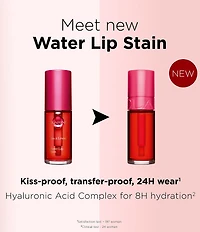 Clarins Hydrating Water Lip Stain with Kiss-Proof Wear and Matte Finish