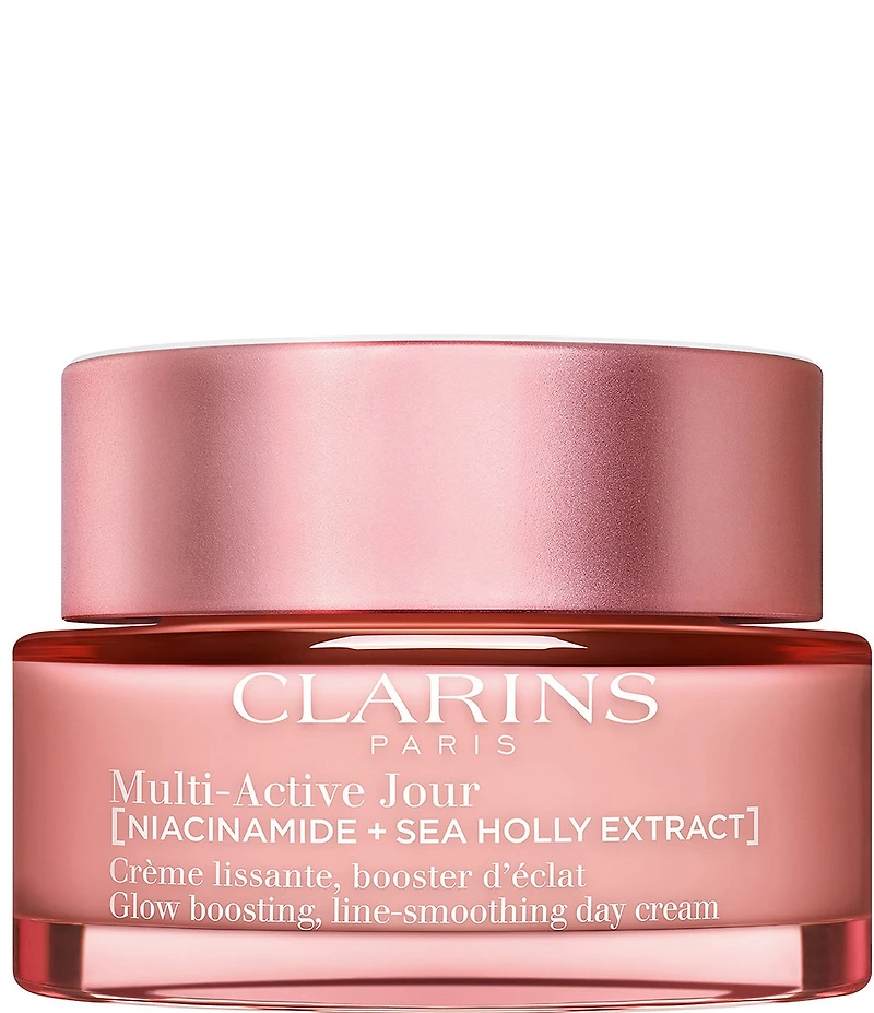 Clarins Multi-Active Day Moisturizer for Lines, Pores, Glow with Niacinamide for Dry Skin