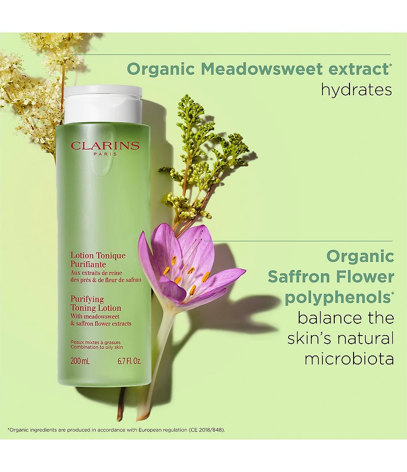 Clarins Purifying Toning Refillable Lotion with Meadowsweet for Combination to Oily Skin