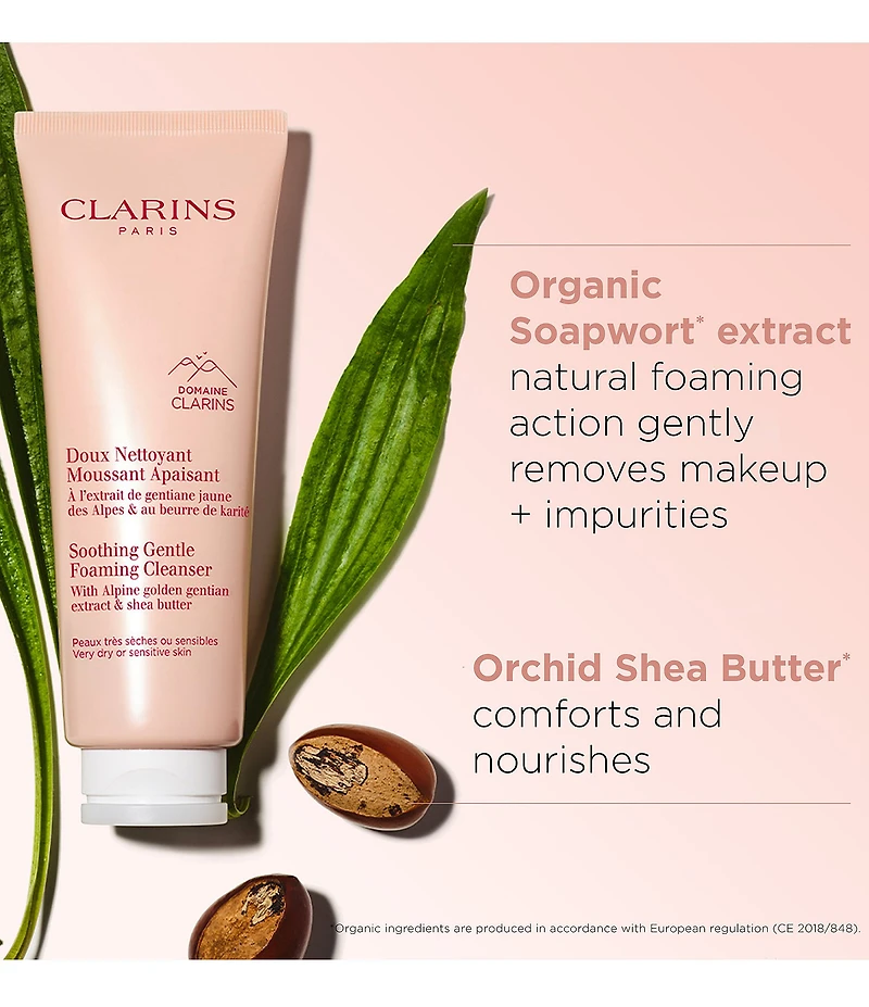 Clarins Soothing Gentle Foaming Face Cleanser with Shea Butter