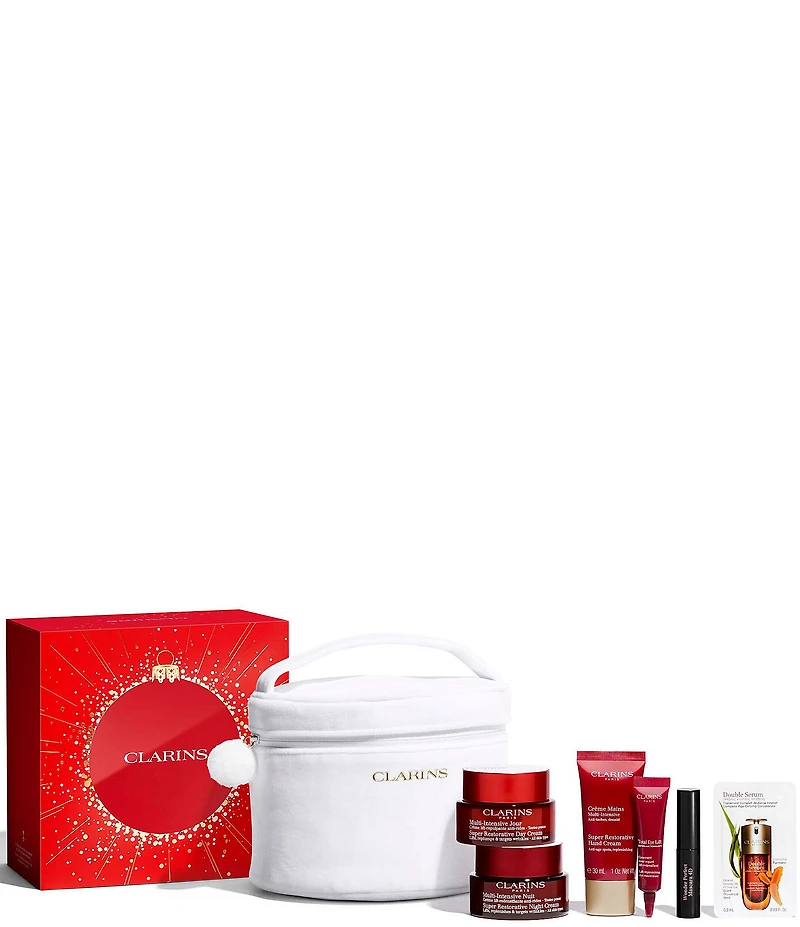 Clarins Super Restorative Anti-Aging Luxury Skincare Set