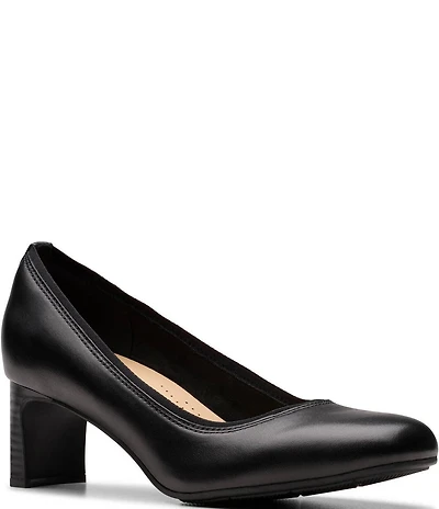 Clarks Artisan Anelise Nora Leather Pumps