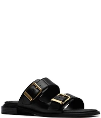 Clarks Artisan Ariany Bay Leather Double Banded Buckle Slide Sandals