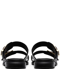 Clarks Artisan Ariany Bay Leather Double Banded Buckle Slide Sandals