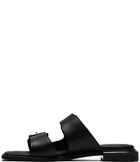 Clarks Artisan Ariany Bay Leather Double Banded Buckle Slide Sandals