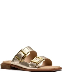 Clarks Artisan Ariany Bay Leather Double Banded Buckle Slide Sandals