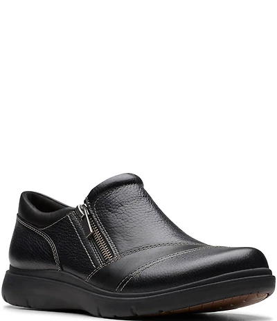 Clarks Artisan Certina Pure Leather Side Zip Loafers