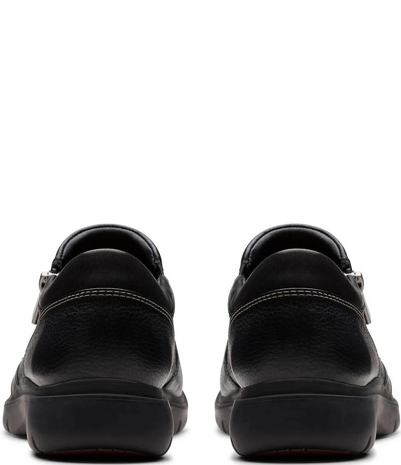 Clarks Artisan Certina Pure Leather Side Zip Loafers