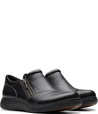 Clarks Artisan Certina Pure Leather Side Zip Loafers