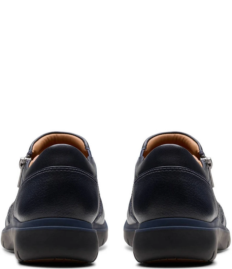 Clarks Artisan Certina Pure Leather Side Zip Loafers