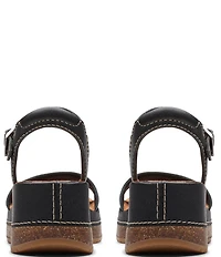 Clarks Artisan Kassanda Lily Leather Platform Wedge Sandals