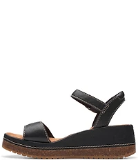 Clarks Artisan Kassanda Lily Leather Platform Wedge Sandals