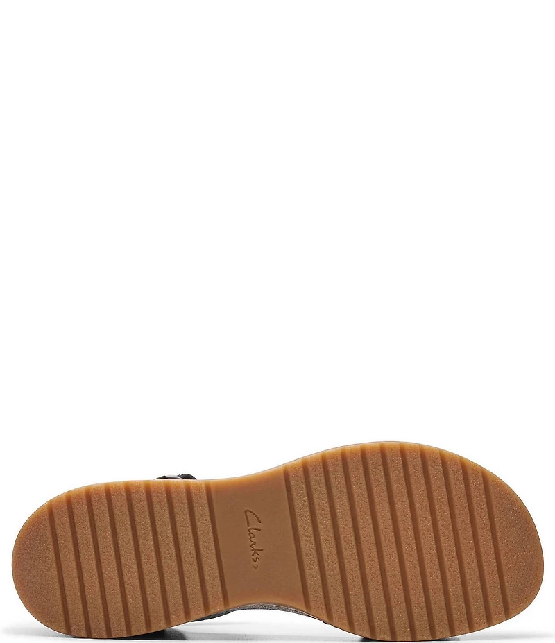 Clarks Artisan Kassanda Lily Leather Platform Wedge Sandals