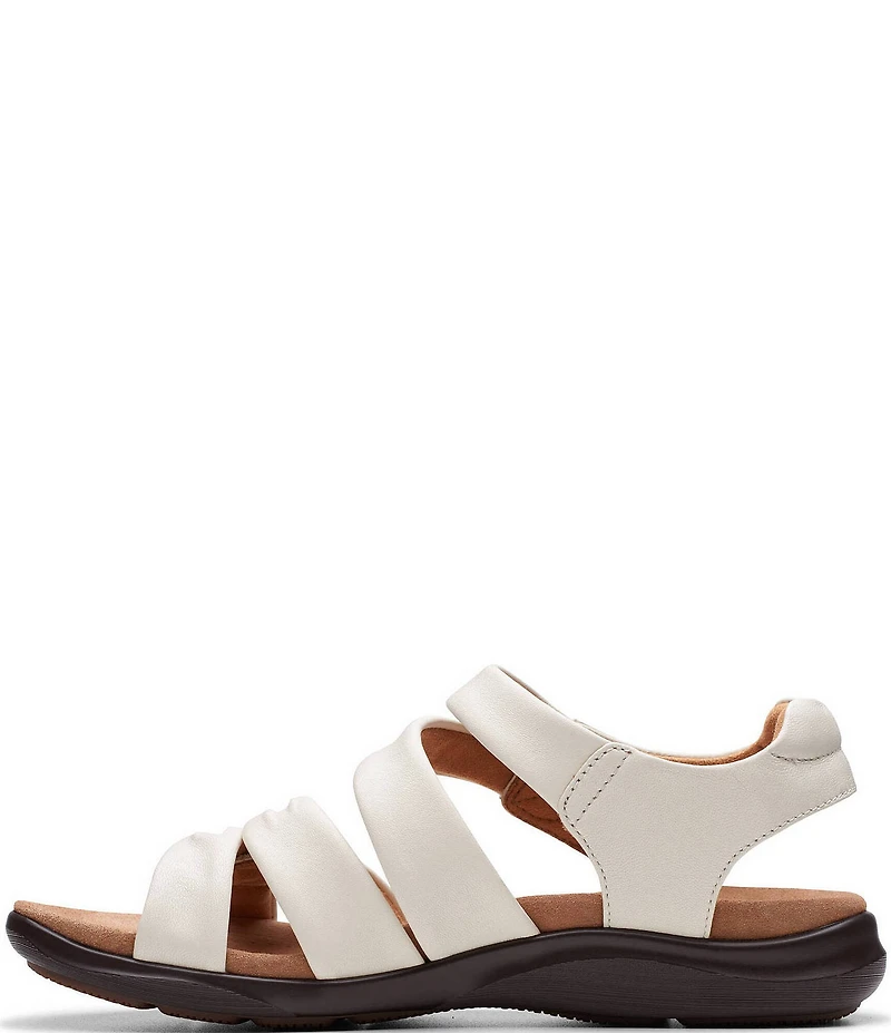 Clarks Artisan Kitly Ave Leather Pleated Straps Sandals