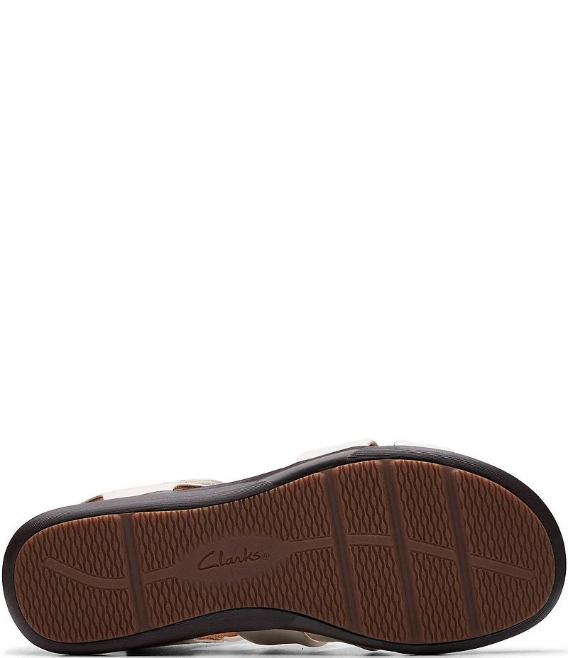 Clarks Artisan Kitly Ave Leather Pleated Straps Sandals