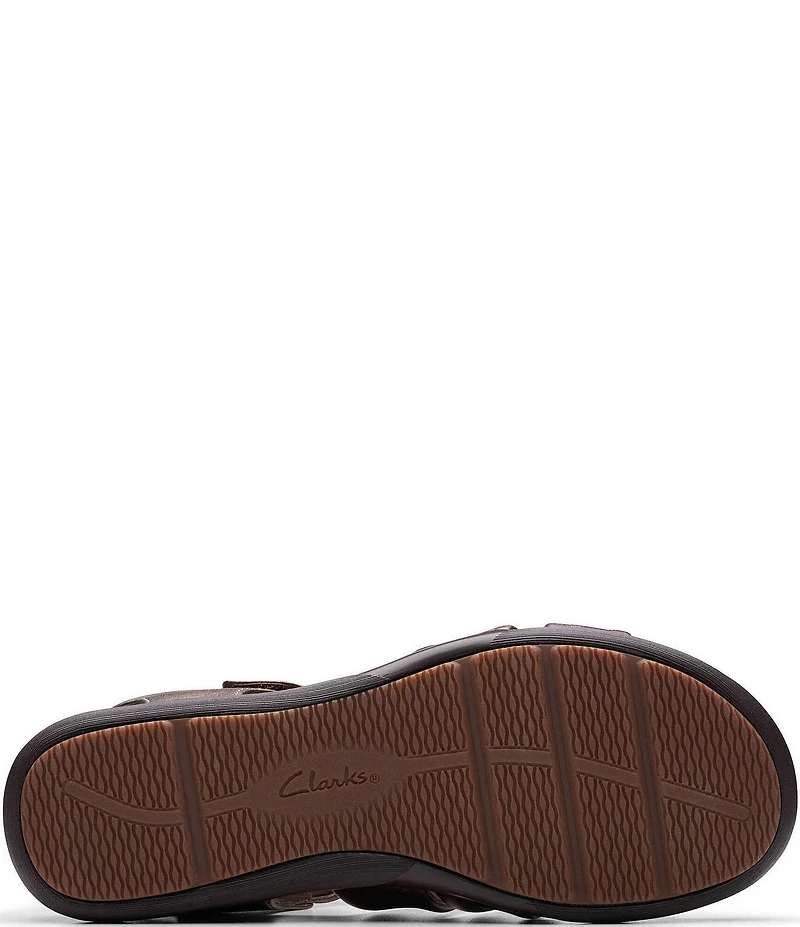 Clarks Artisan Kitly Ave Leather Pleated Straps Sandals