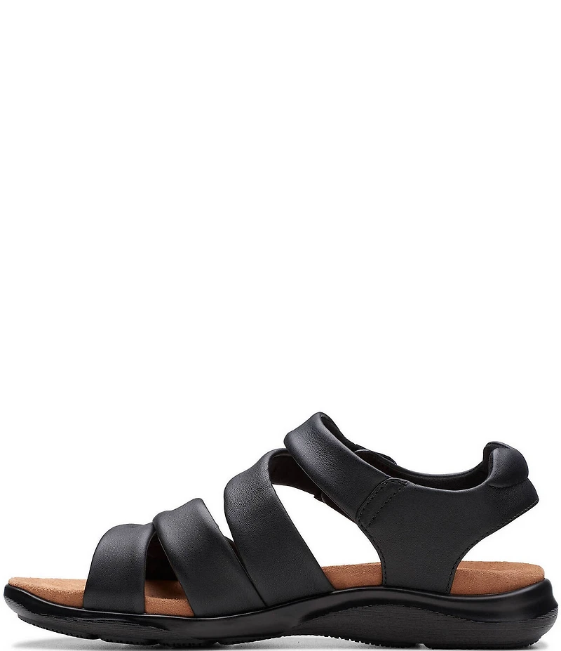 Clarks Artisan Kitly Ave Leather Pleated Straps Sandals