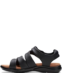 Clarks Artisan Kitly Ave Leather Pleated Straps Sandals